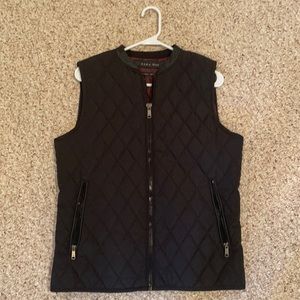 Zara men’s black quilted vest